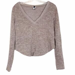 Windsor Brown V Neck Long Sleeve Sweater Sz S